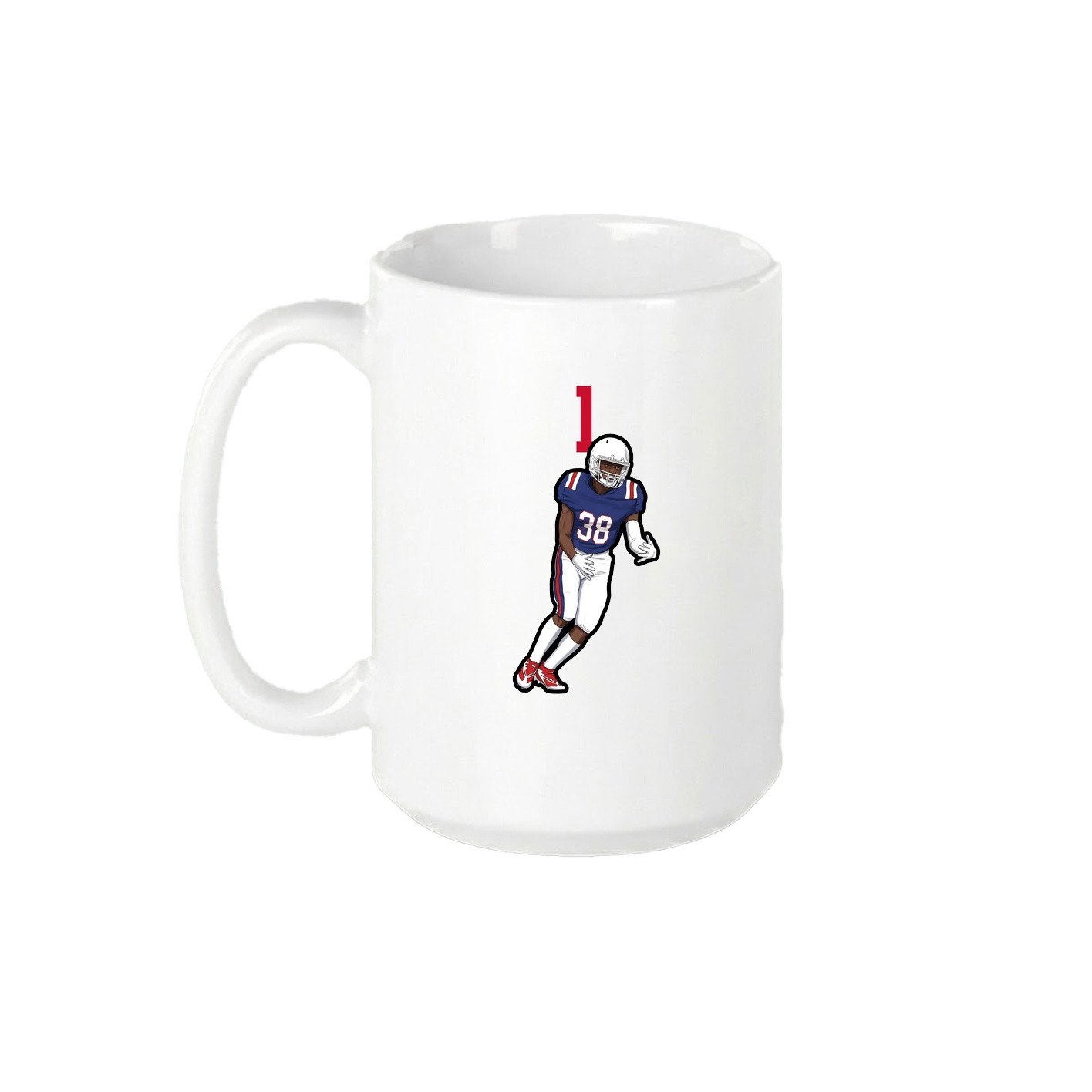 15oz Coffee Mug — Number Top in White