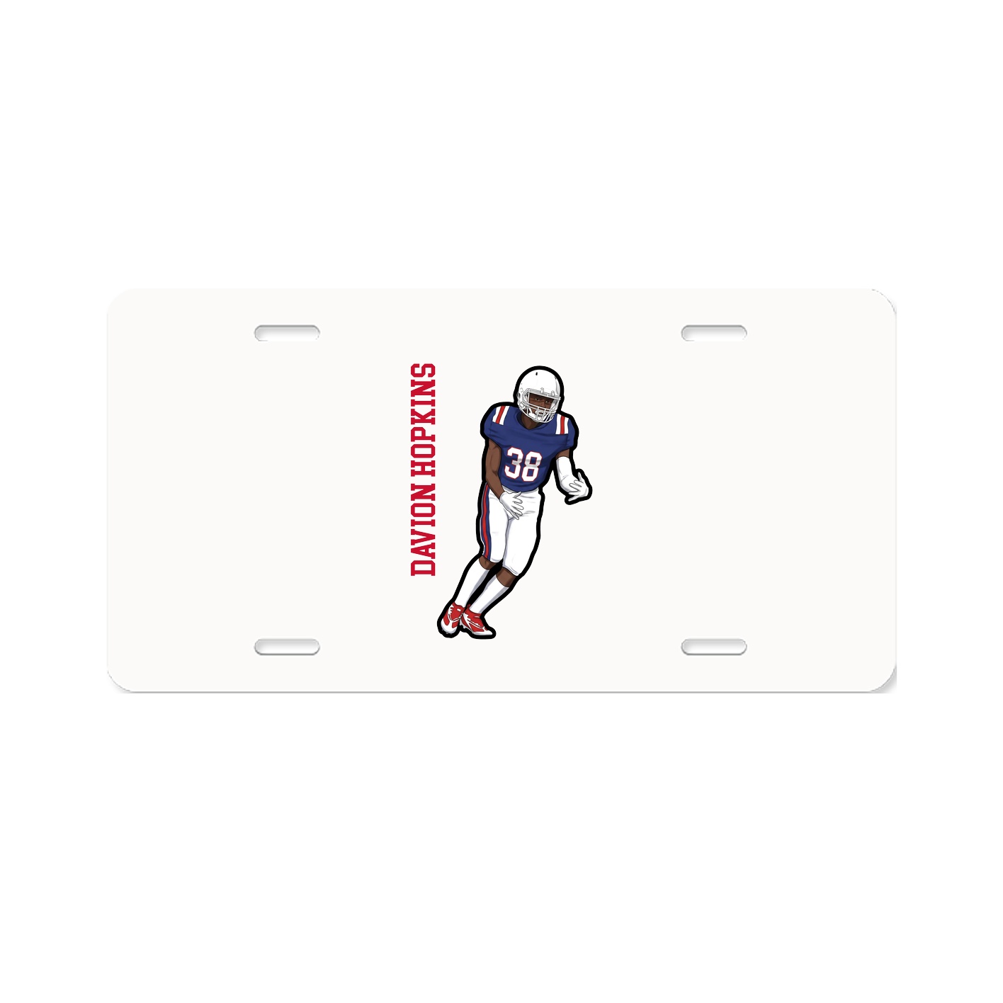 License Plate — Name Vertical in Classic