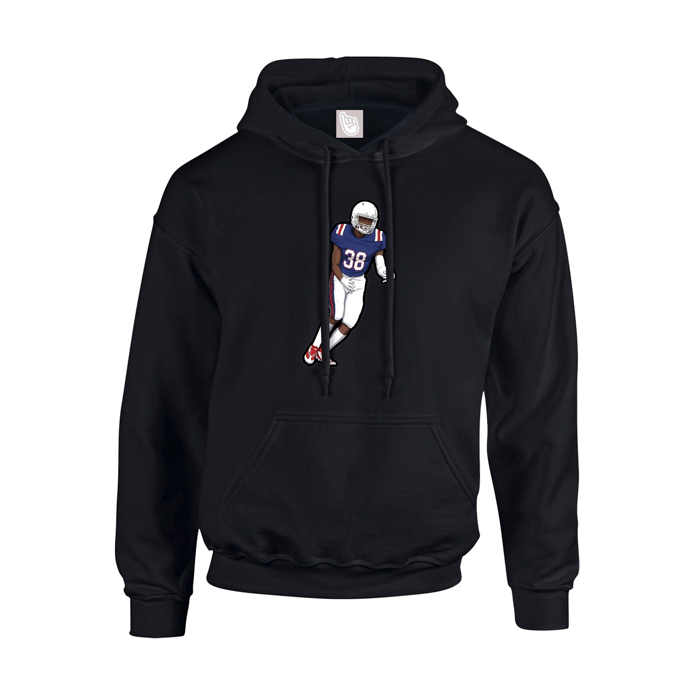 Hoodie — Name Vertical in Black