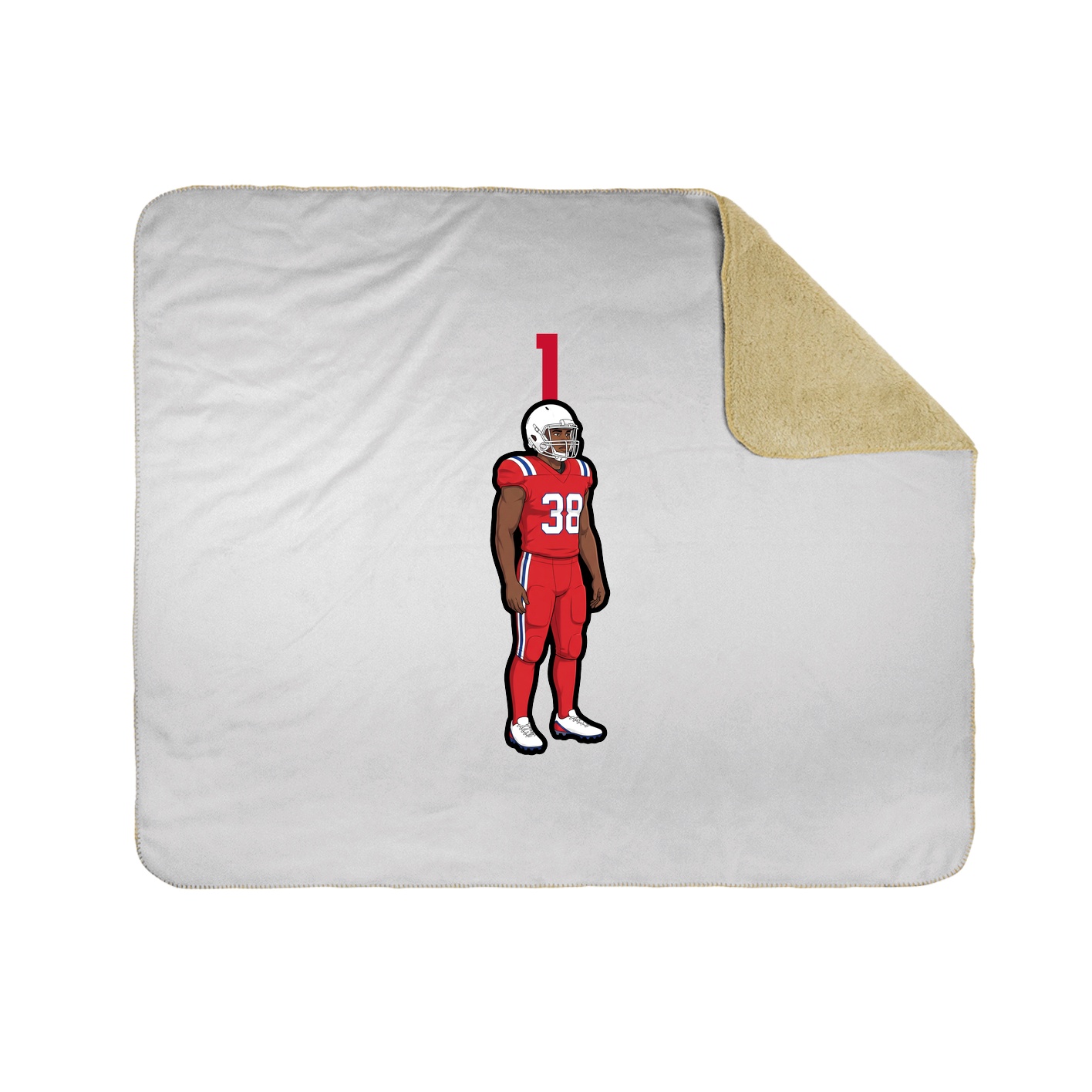Throw Blanket — Number Top in White