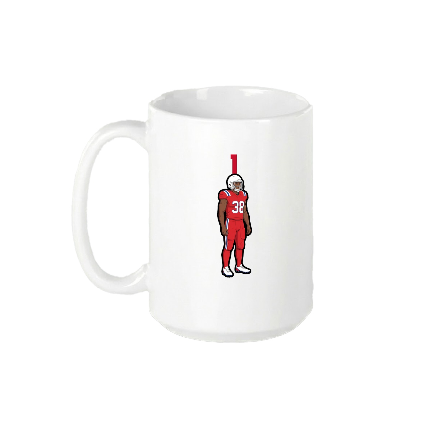 15oz Coffee Mug — Number Top in White