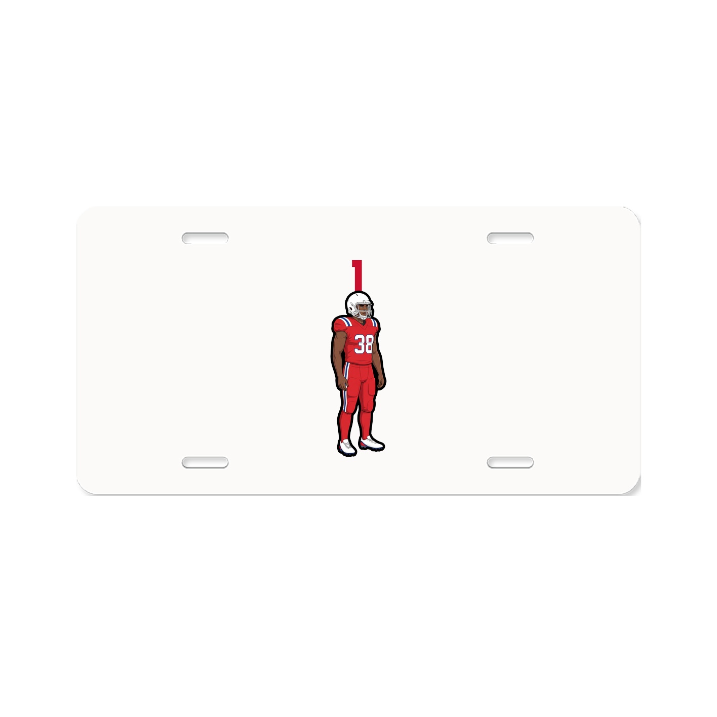 License Plate — Number Top in Classic