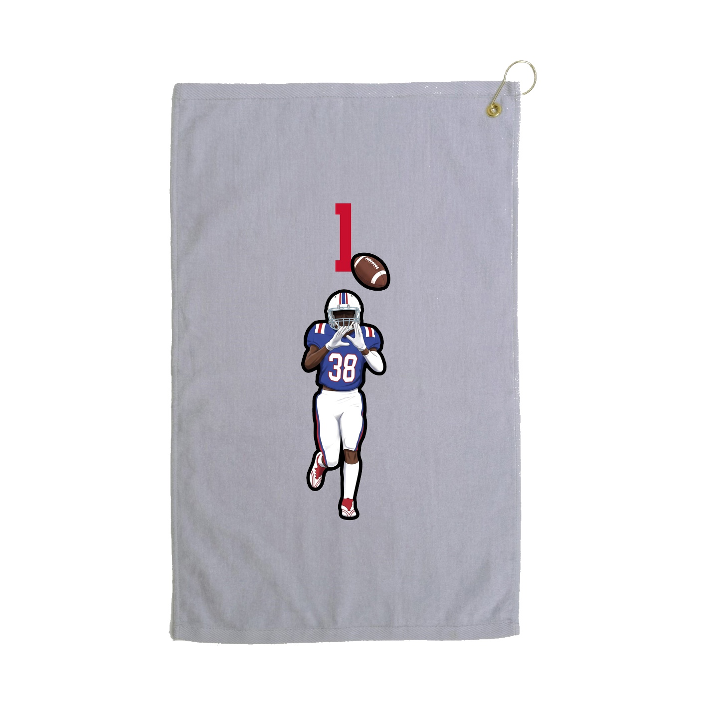 Golf Towel — Number Top in Grey
