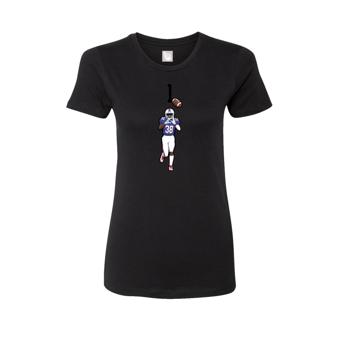 Womens Tee — Number Top in Black