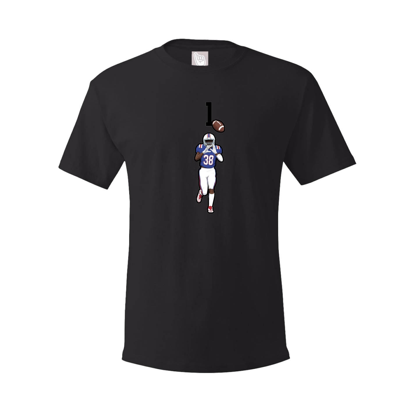 Youth Tee — Number Top in Black