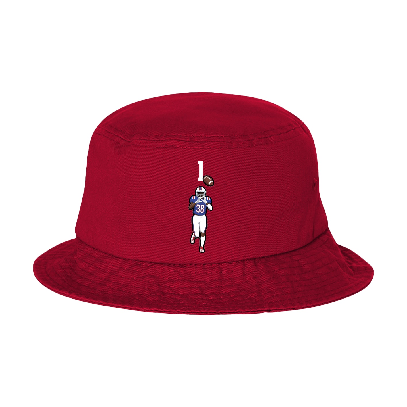 Bucket Cap — Number Top in Red