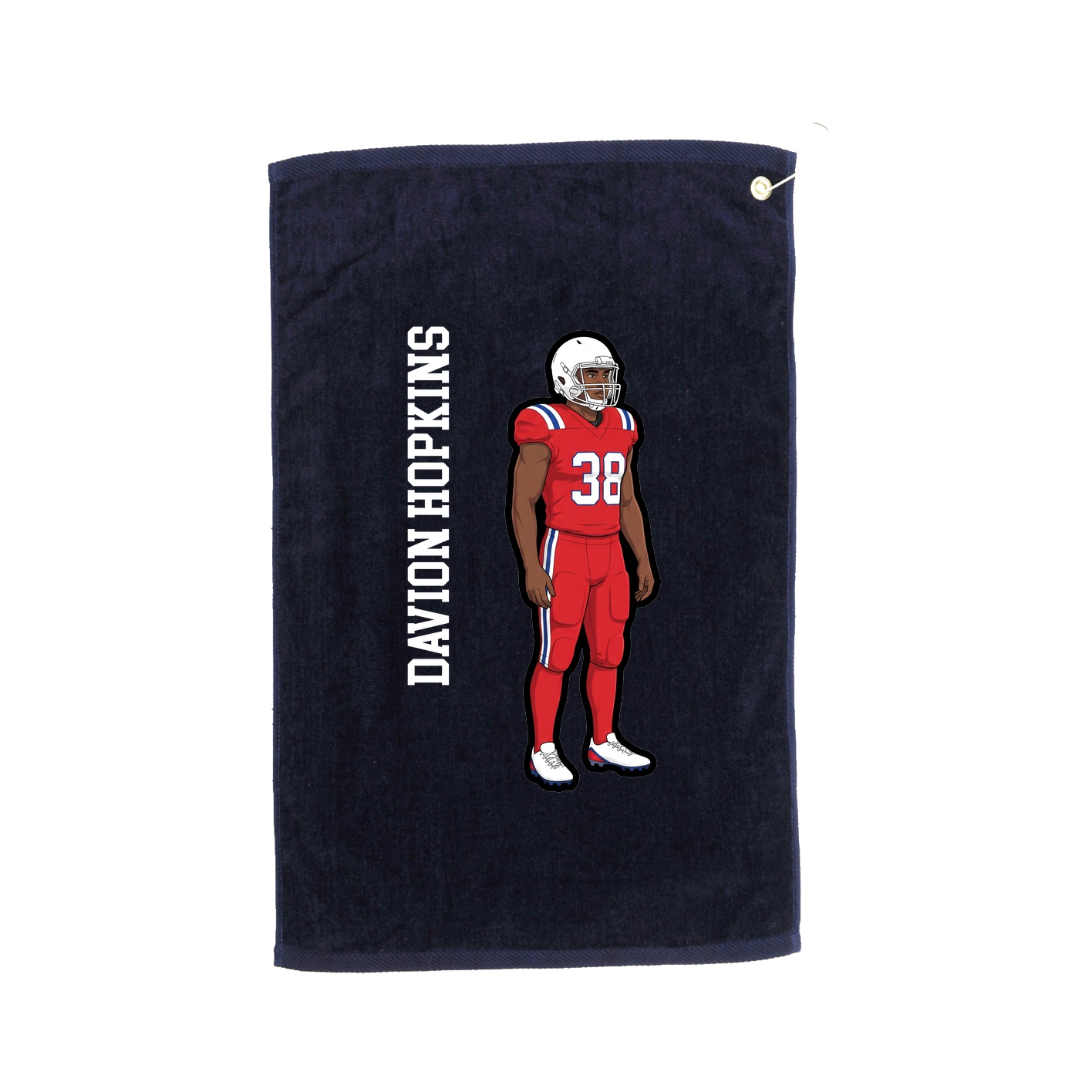 Golf Towel — Name Vertical in Navy
