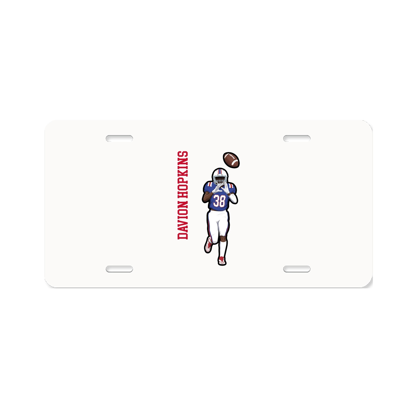 License Plate — Name Vertical in Classic