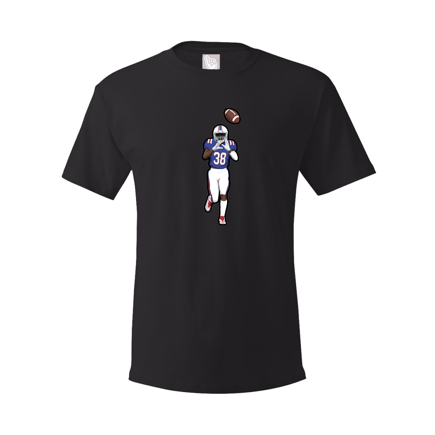 Youth Tee — Name Vertical in Black