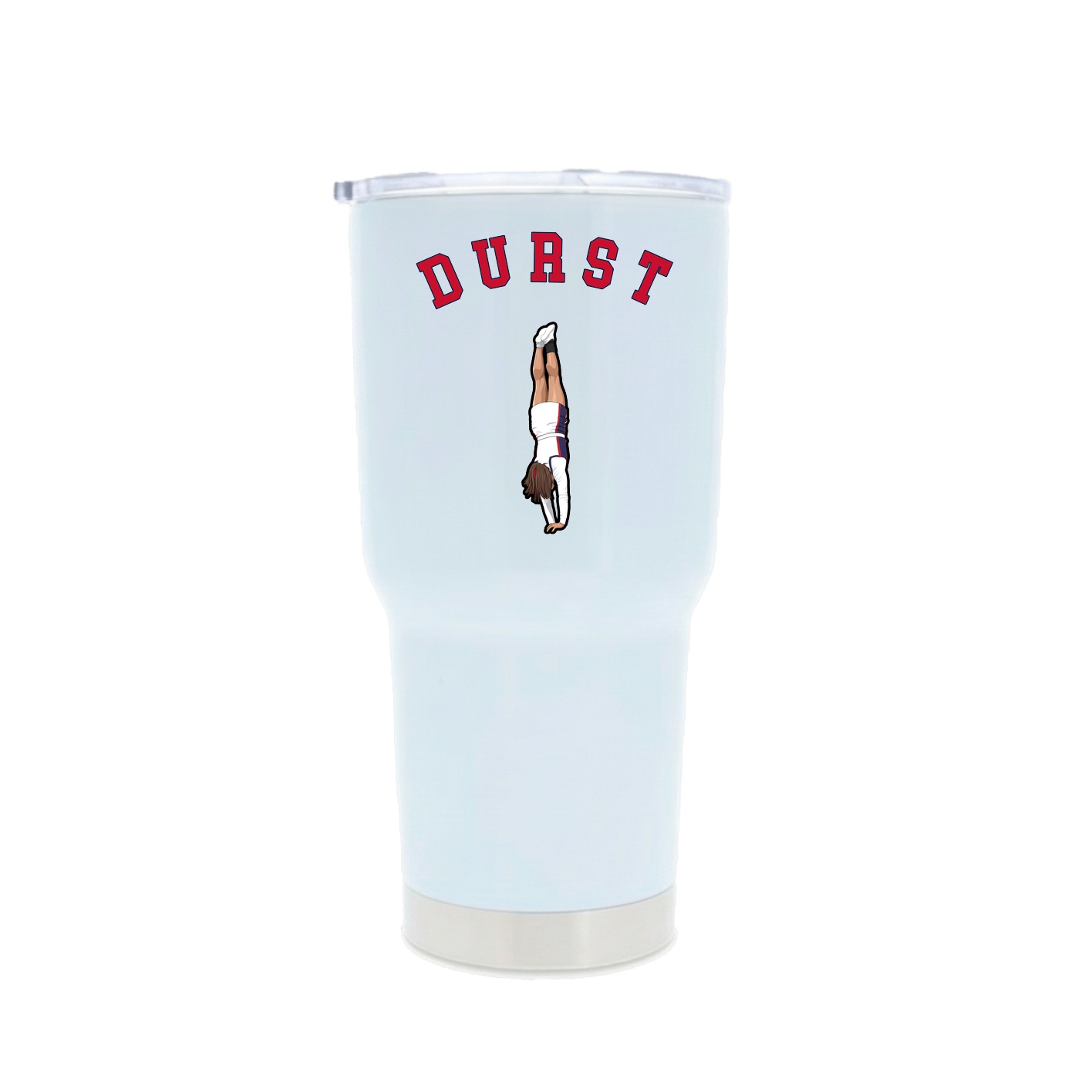 30oz Stainless Steel Tumbler — Shirsey Arch in White