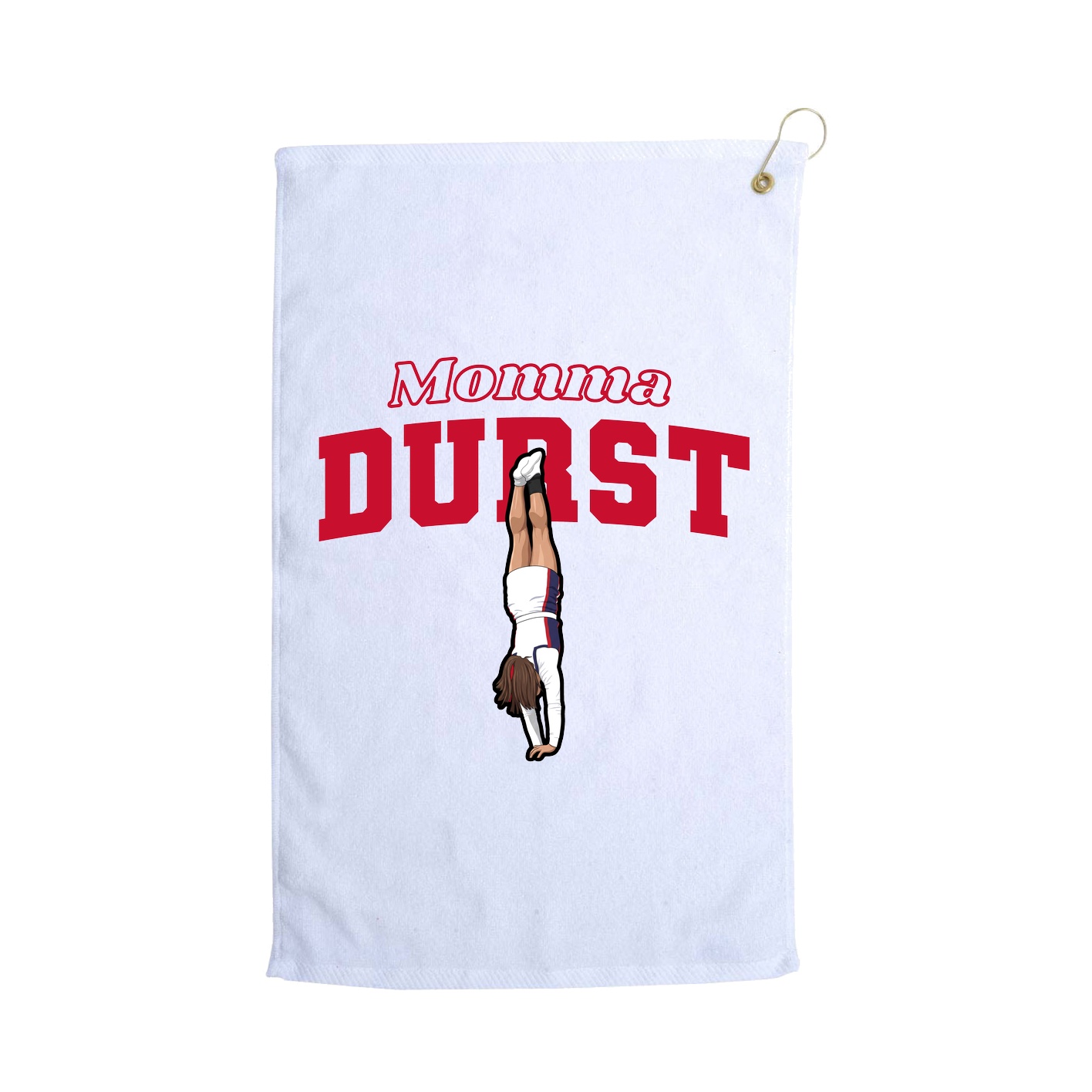 Golf Towel — Mothers Day Block in White