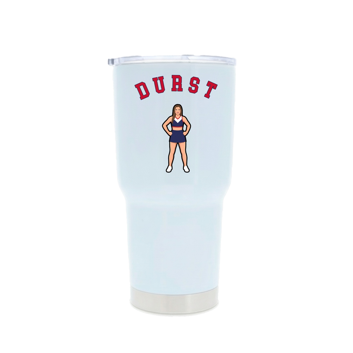 30oz Stainless Steel Tumbler — Shirsey Arch in White