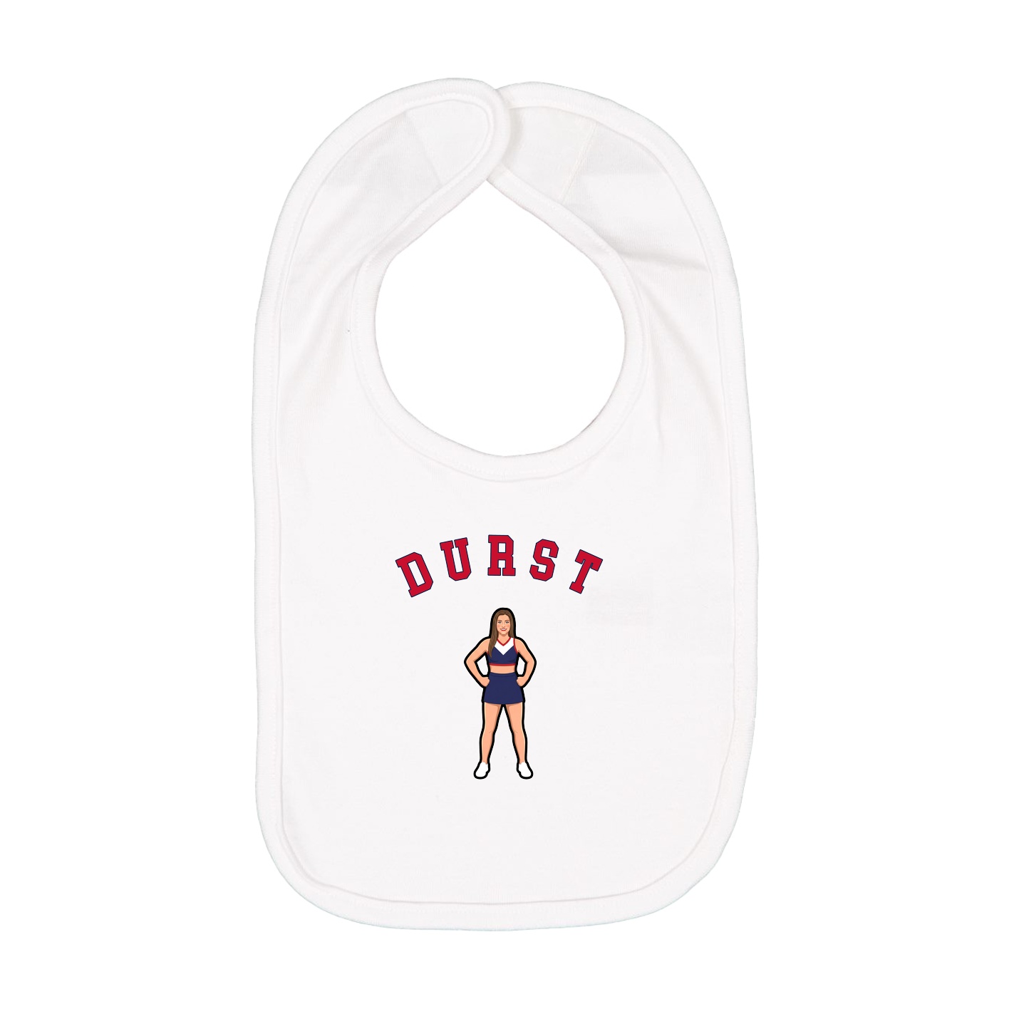 Infant Bib — Shirsey Arch in White