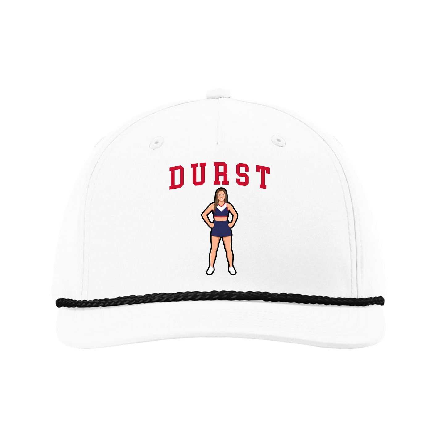 Five-Panel Classic Rope Cap — Shirsey in White