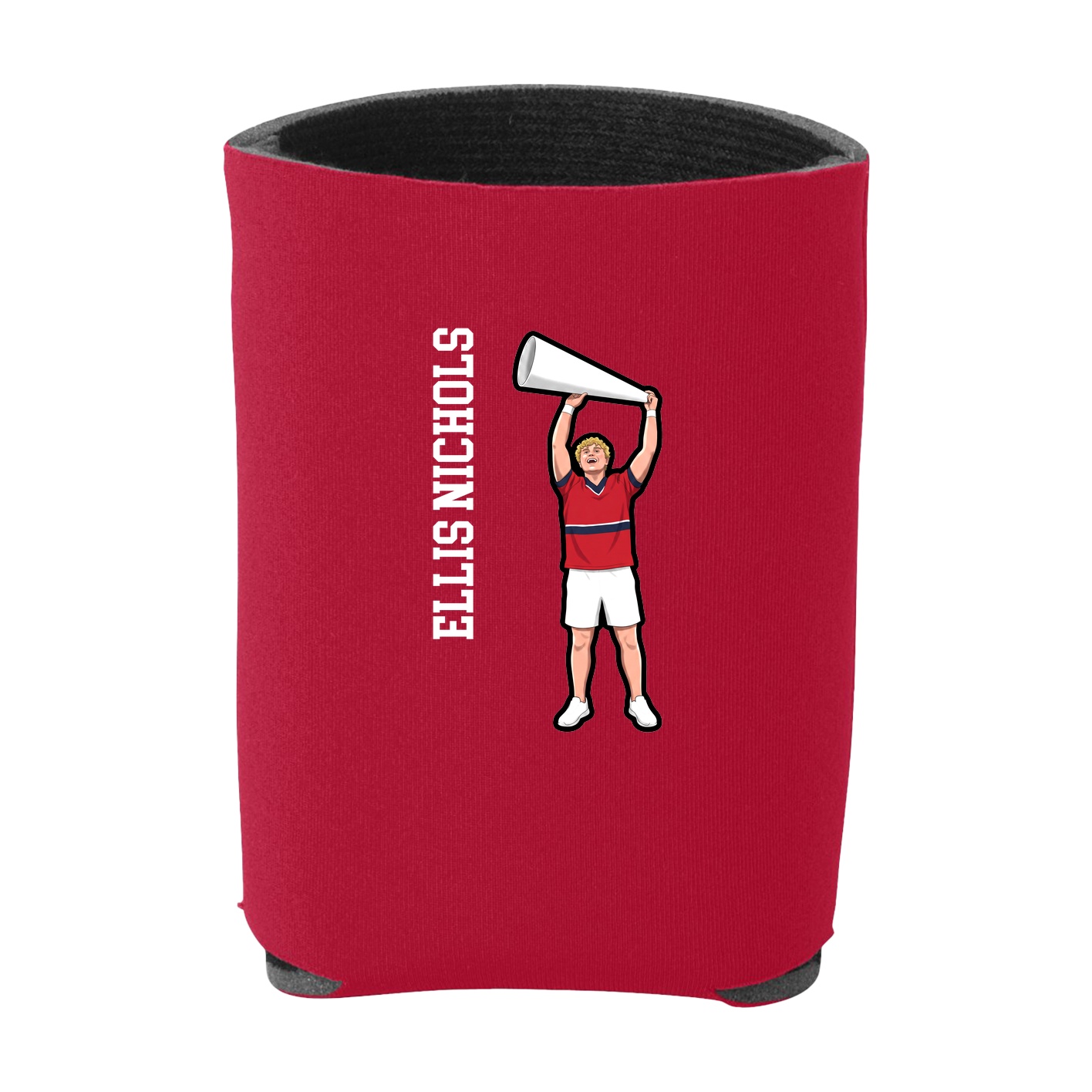 Can Holder — Name Vertical in Red