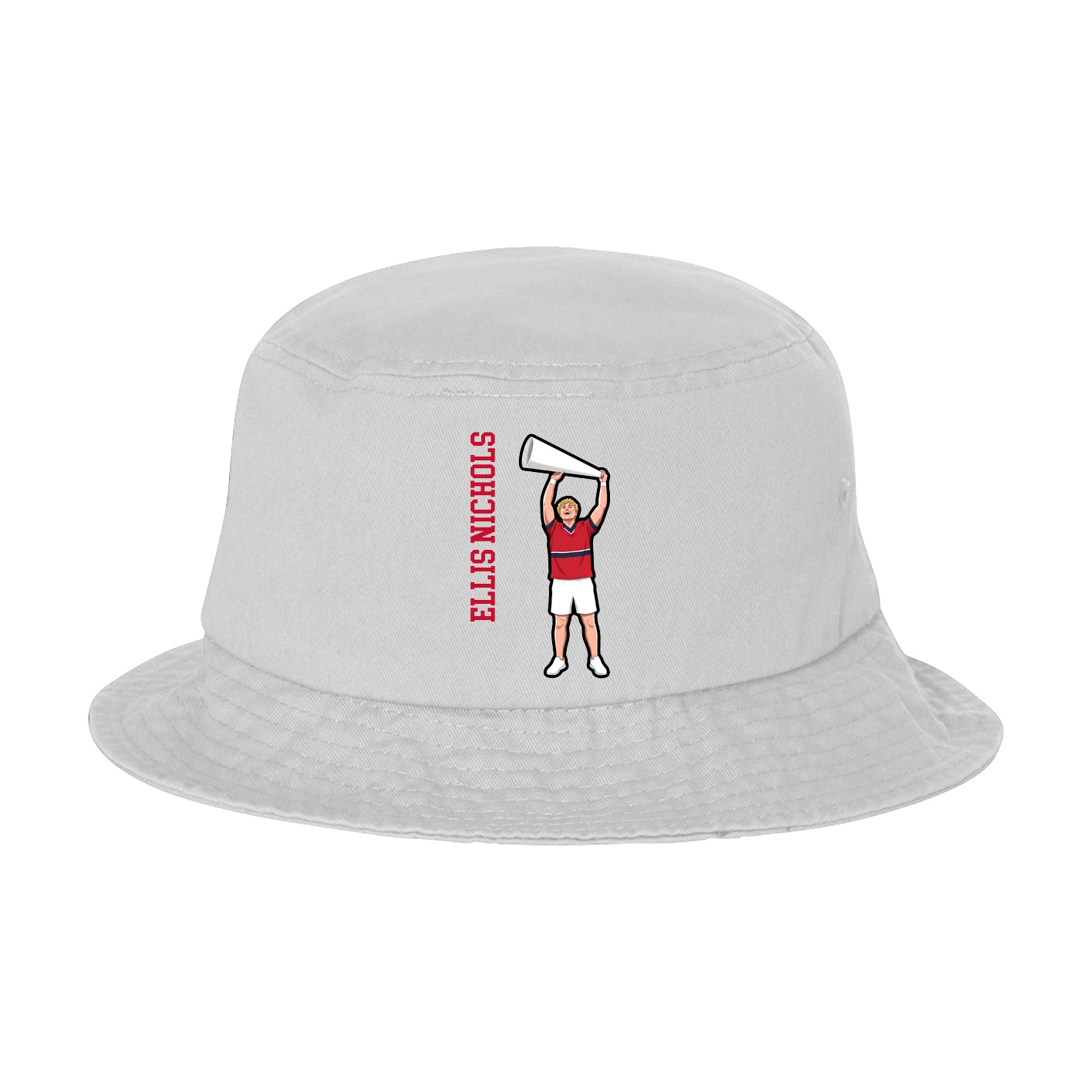 Bucket Cap — Name Vertical in White