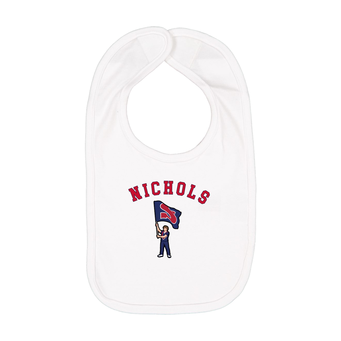 Infant Bib — Shirsey Arch in White