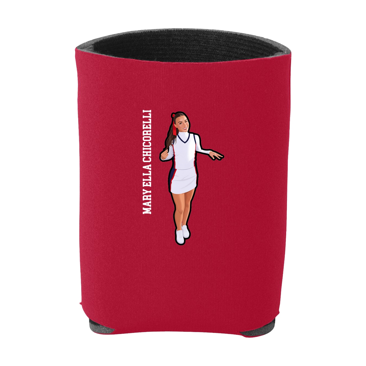 Can Holder — Name Vertical in Red