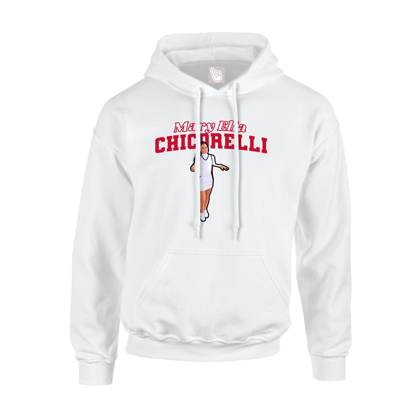 Hoodie — Name Arch in White