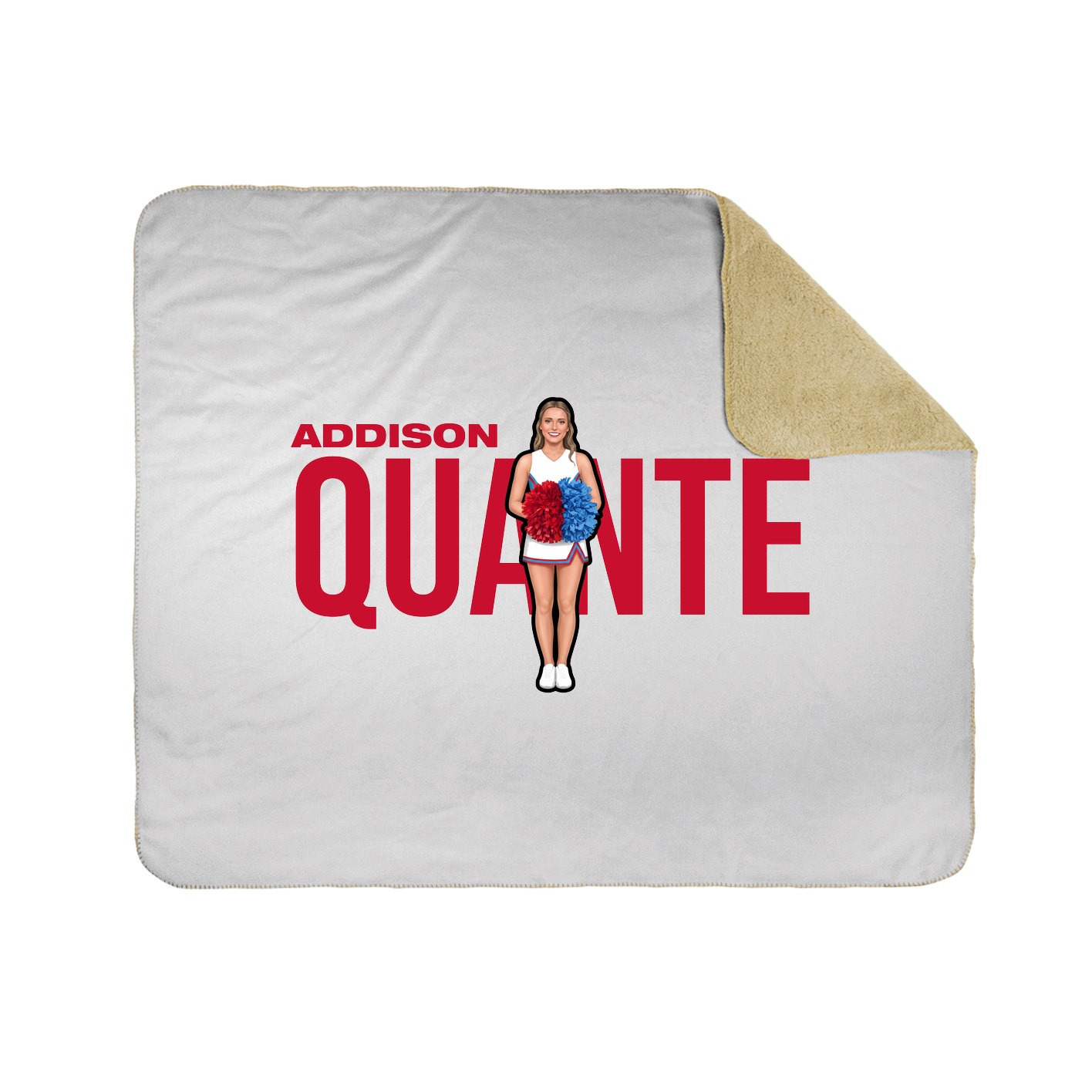 Throw Blanket — Player Name in White