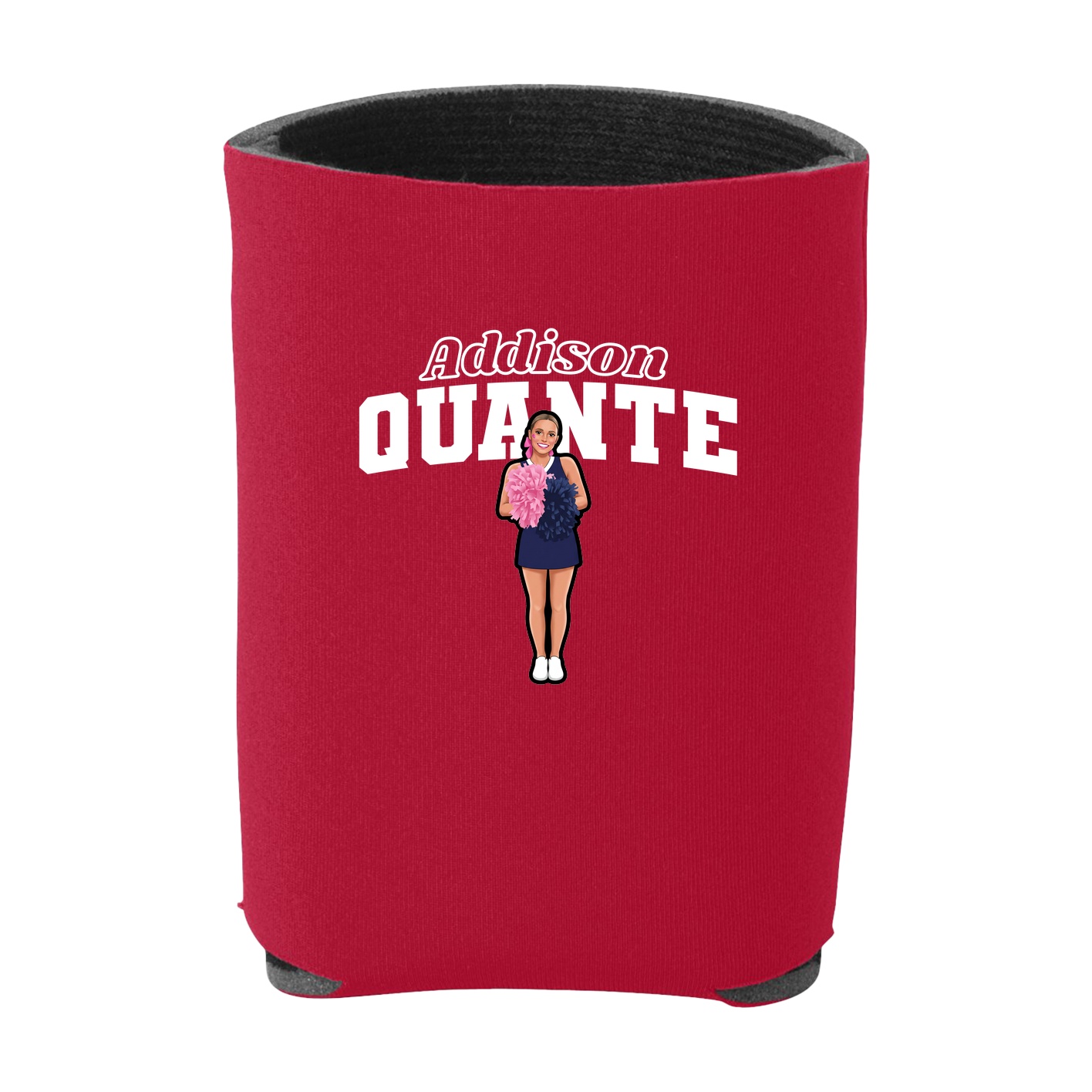 Can Holder — Name Arch in Red