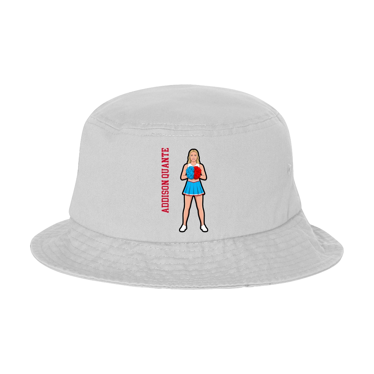 Bucket Cap — Name Vertical in White
