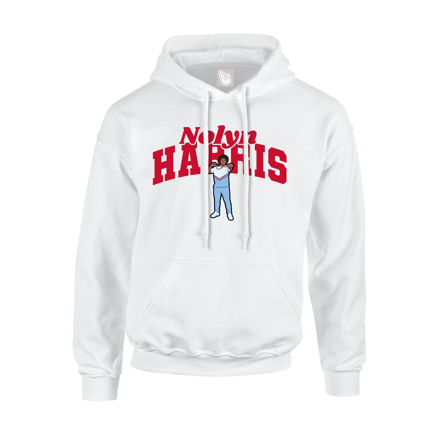 Youth Hoodie — Signature Arch in White