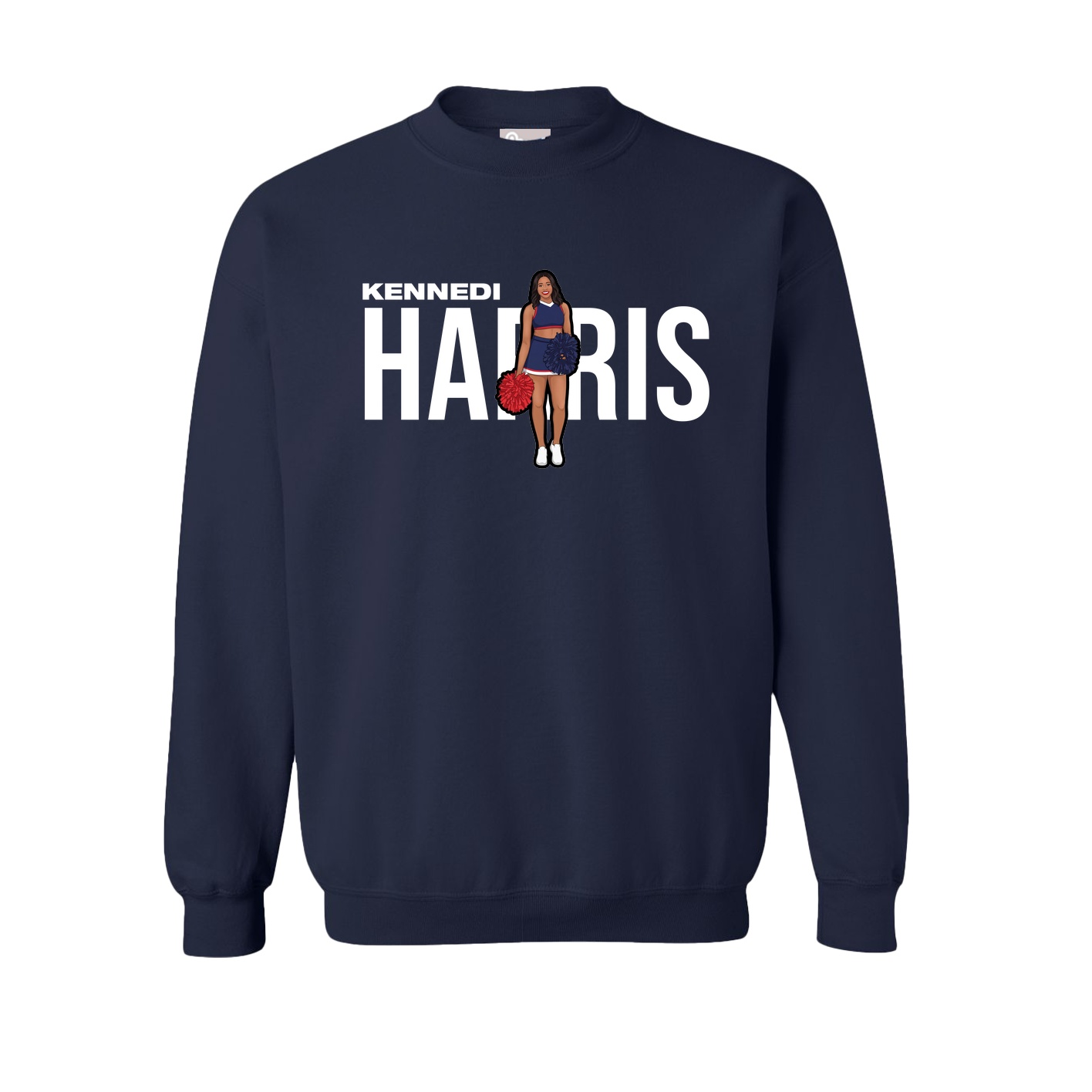 Fleece Crew — Player Name in Navy