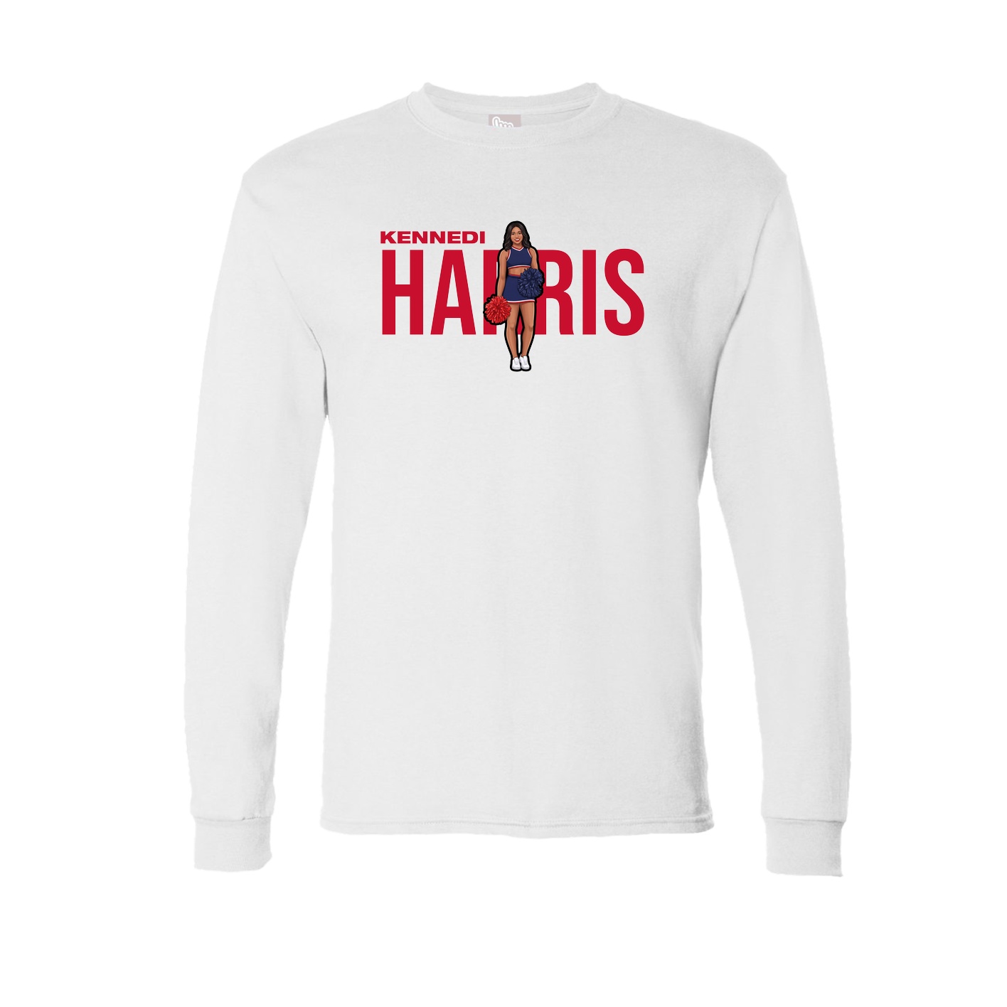 Long Sleeve Tee — Player Name in White