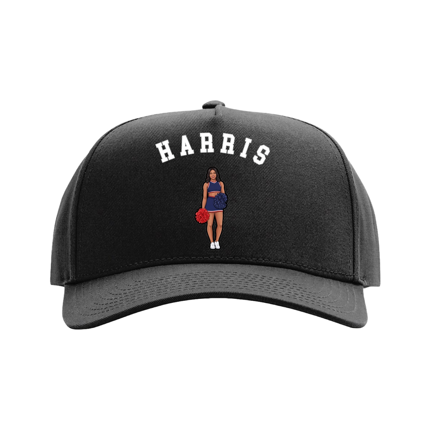 Full Fabric Five-Panel Champ Cap — Shirsey Arch in Black