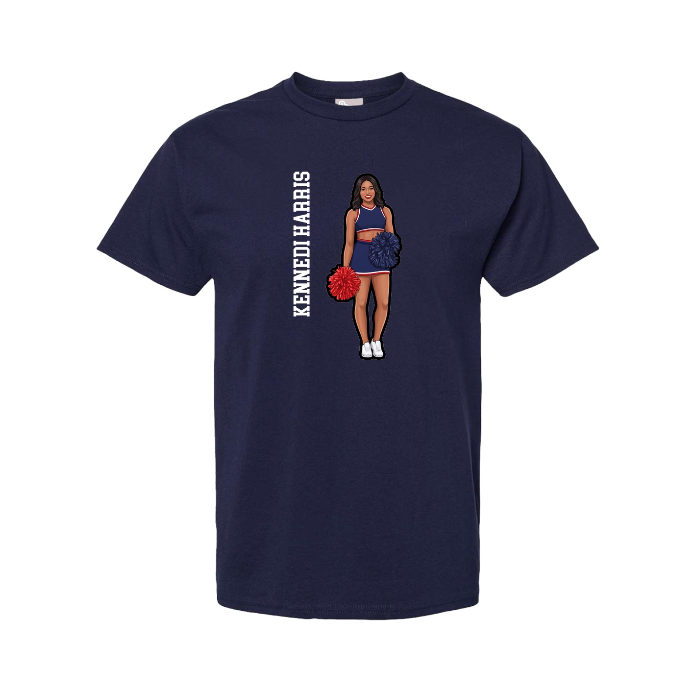 Tee — Name Vertical in Navy