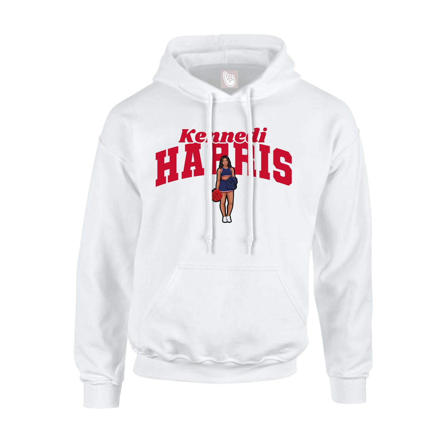 Youth Hoodie — Signature Arch in White