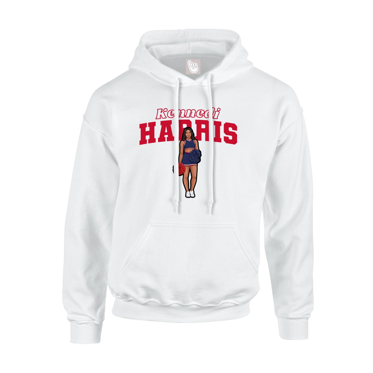Hoodie — Name Arch in White
