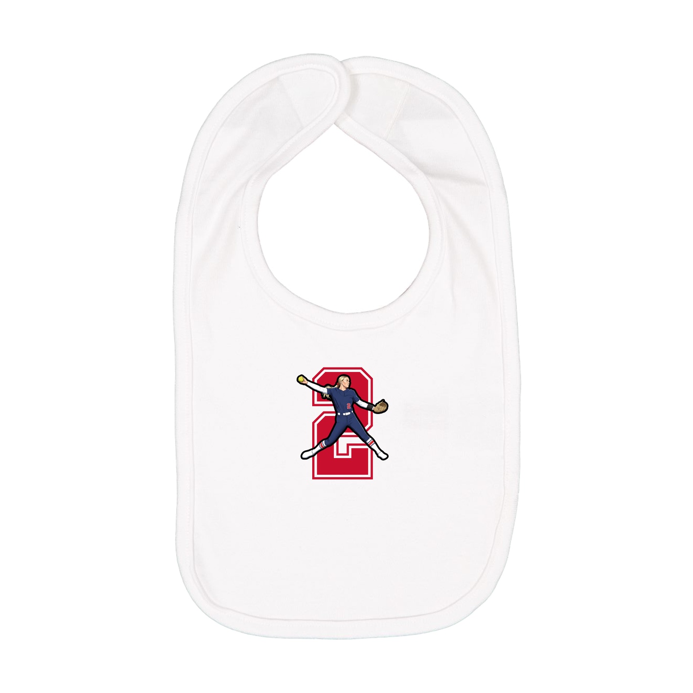 Infant Bib — Number in White