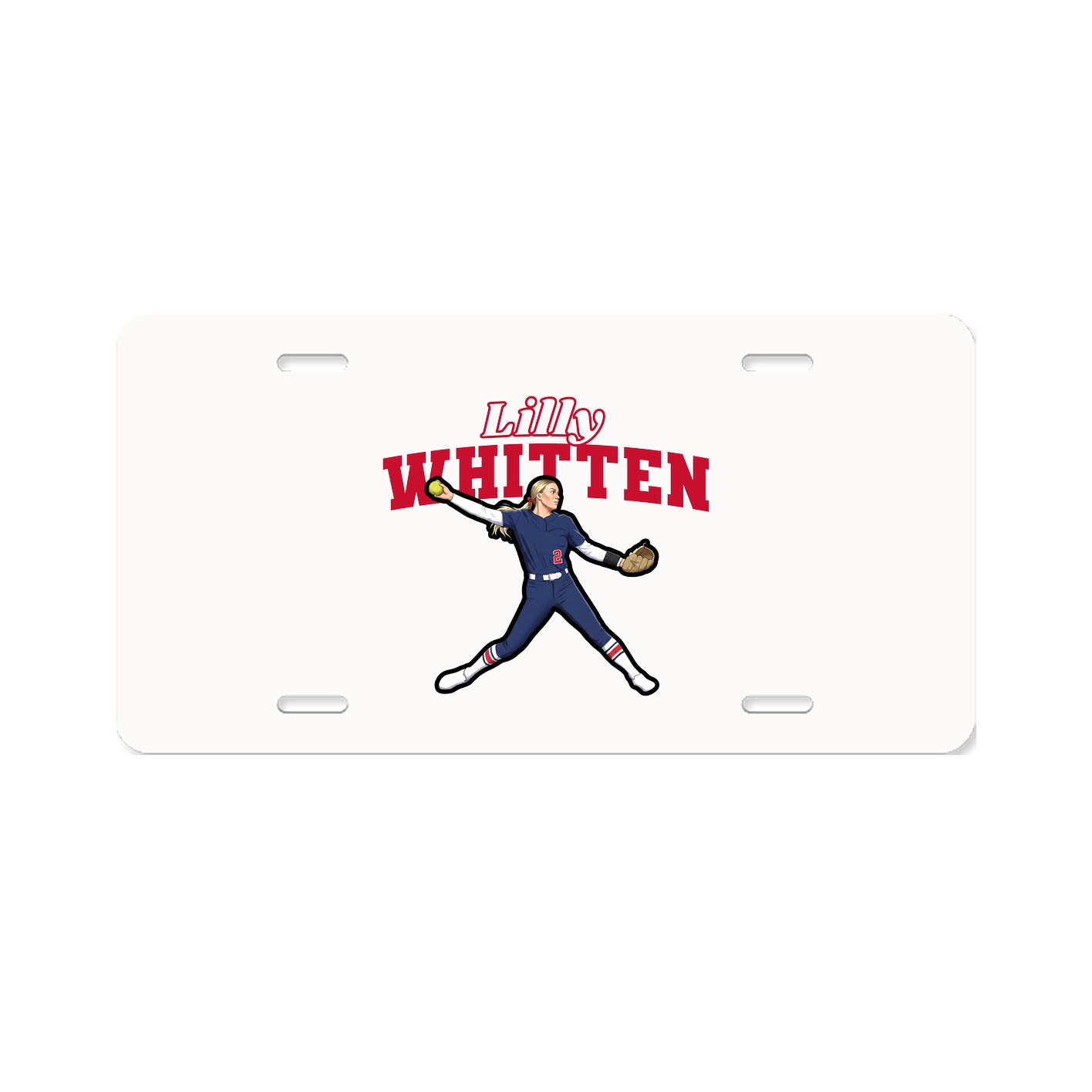 License Plate — Name Arch in Classic