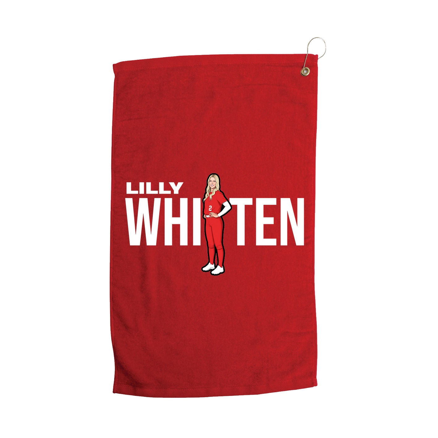 Golf Towel — Player Name in Red