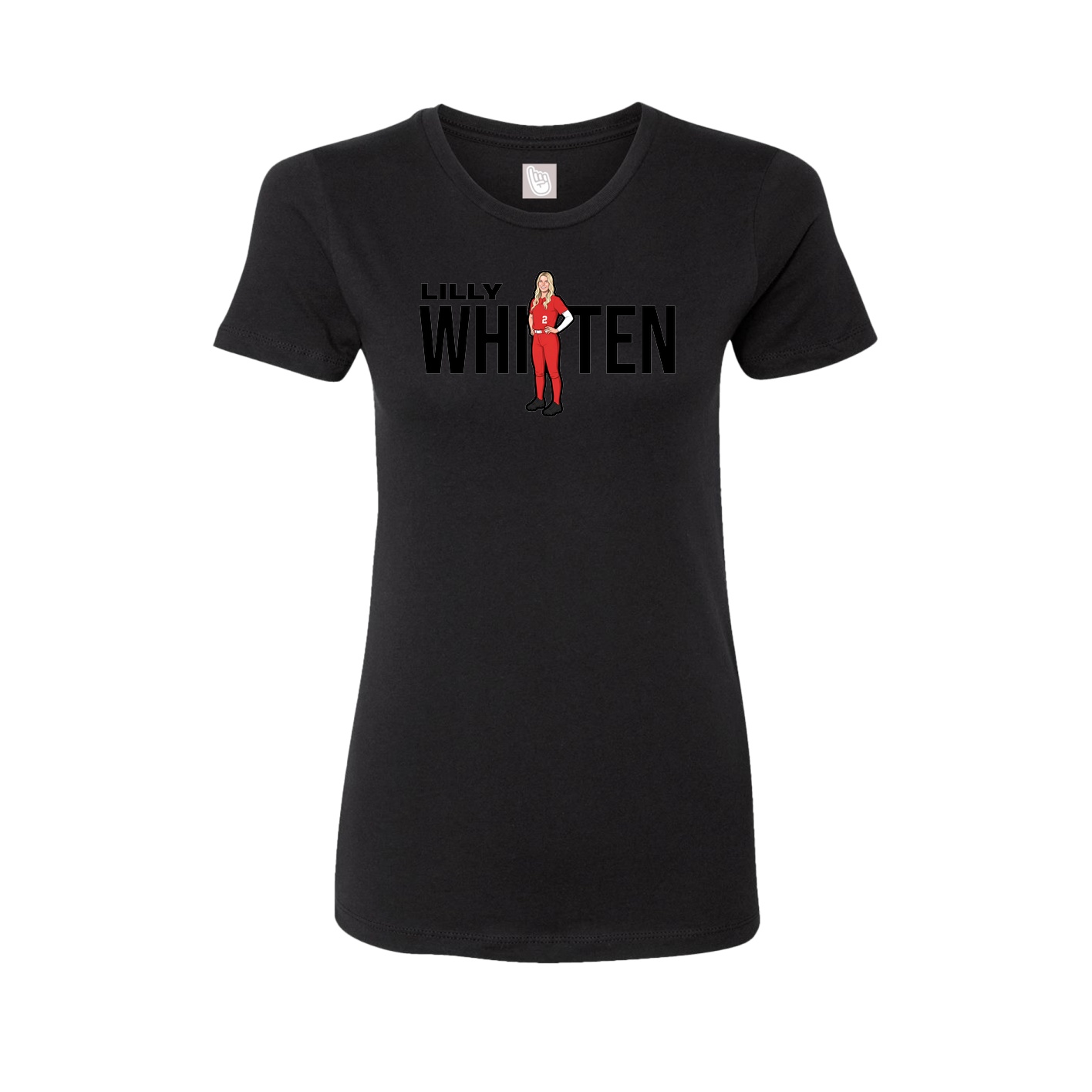 Womens Tee — Player Name in Black