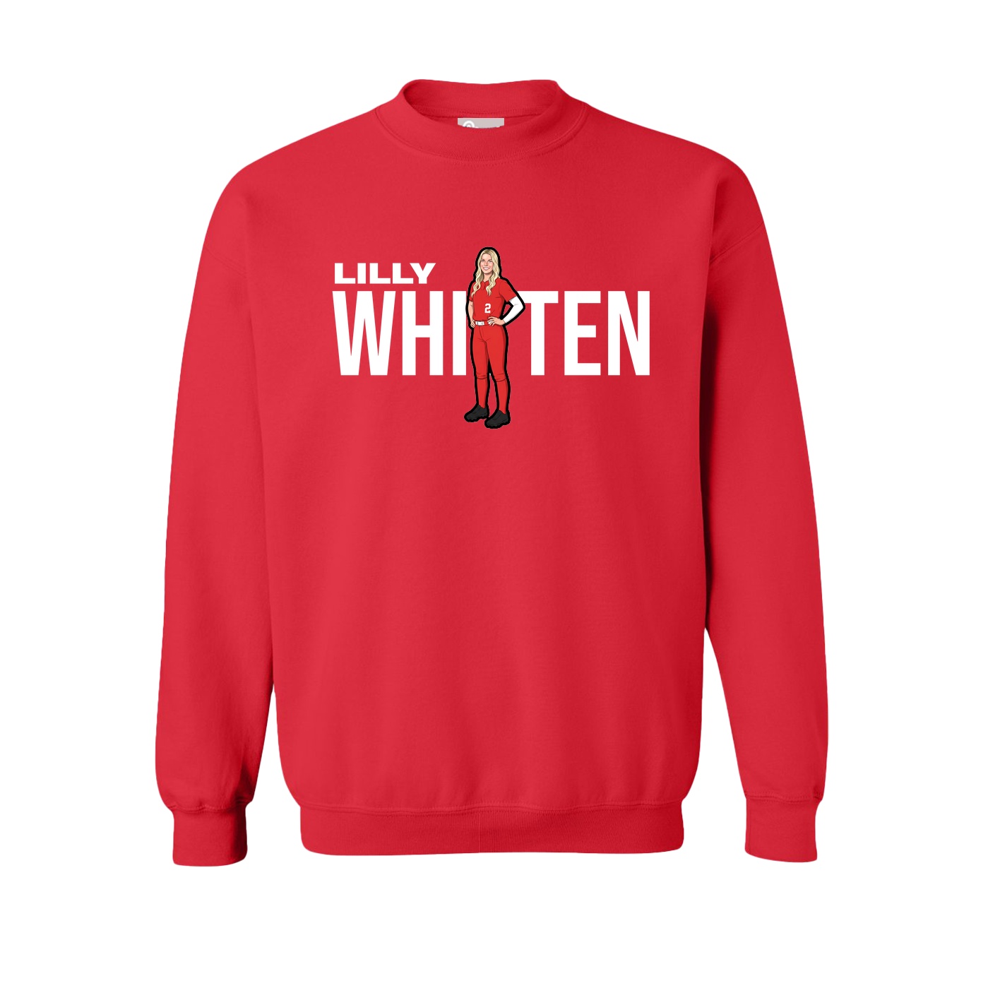 Fleece Crew — Player Name in Red