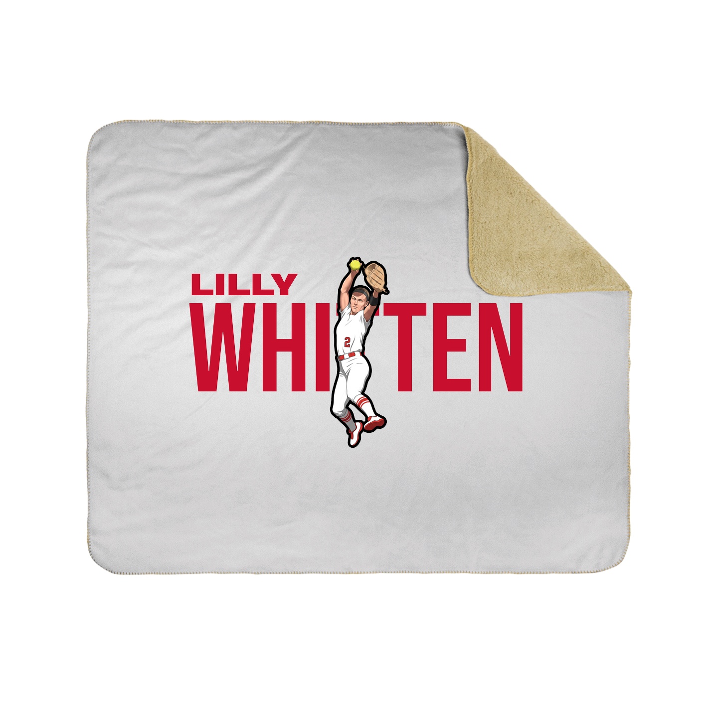 Throw Blanket — Player Name in White