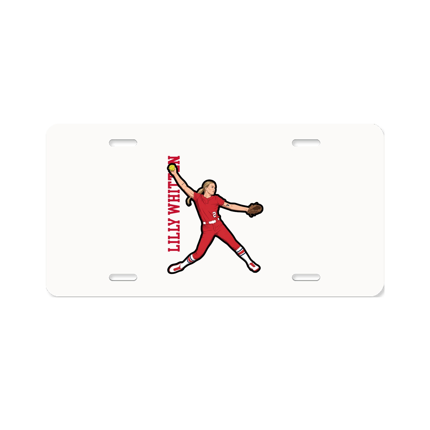 License Plate — Name Vertical in Classic
