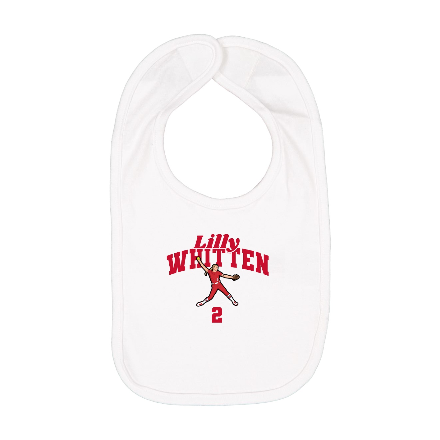 Infant Bib — Signature Arch in White