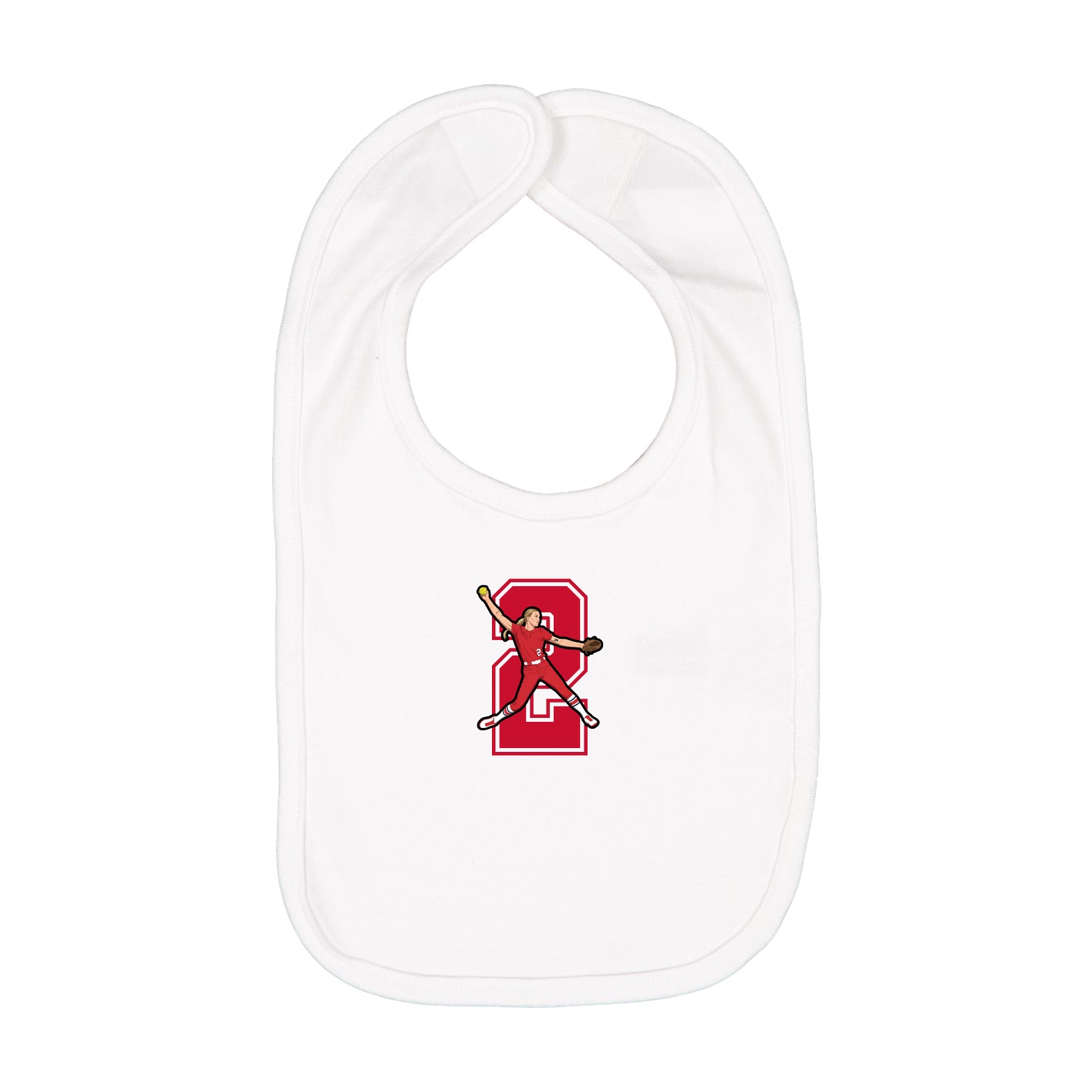 Infant Bib — Number in White