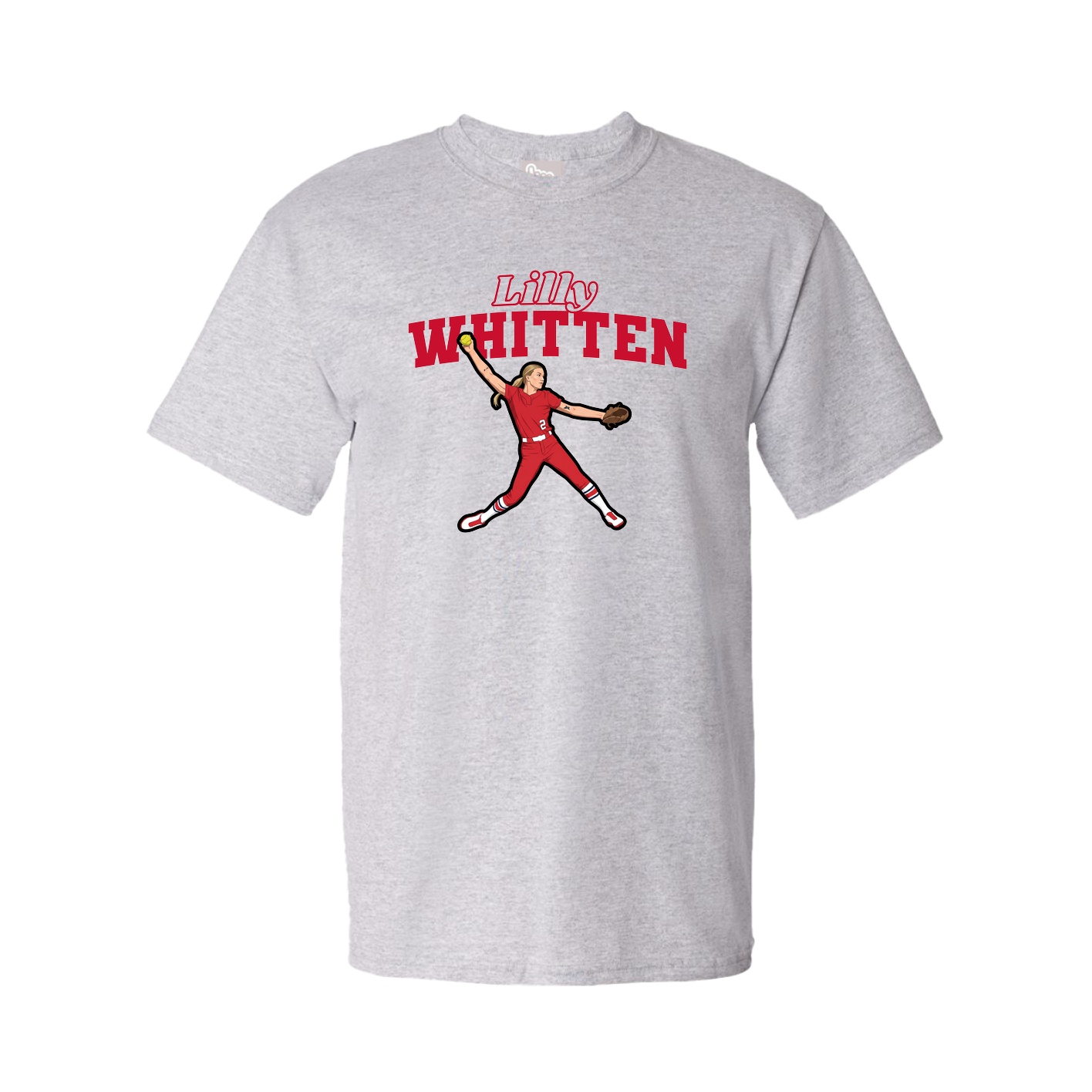 Youth Tee — Name Arch in Grey