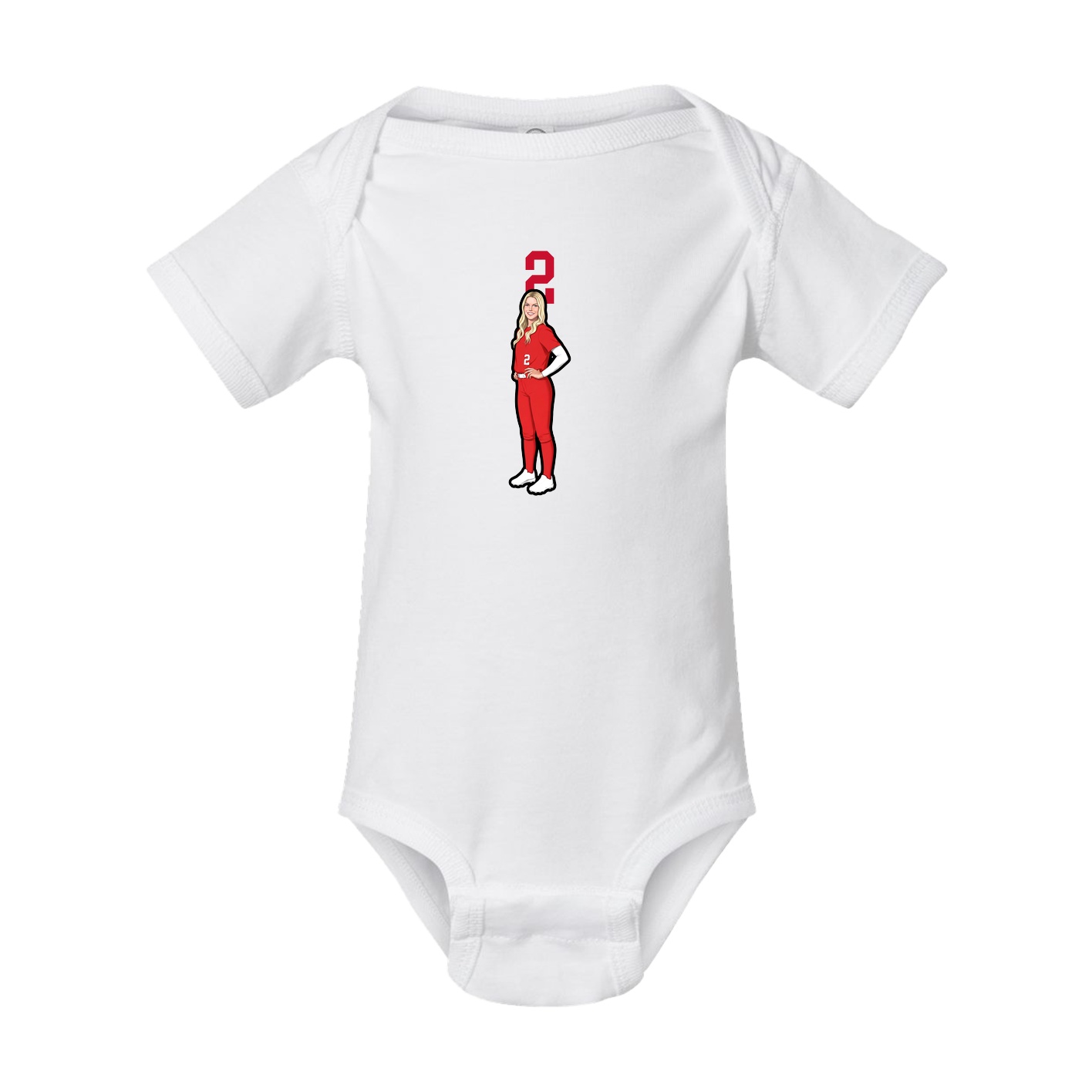 Baby Onesie — Number Top in White