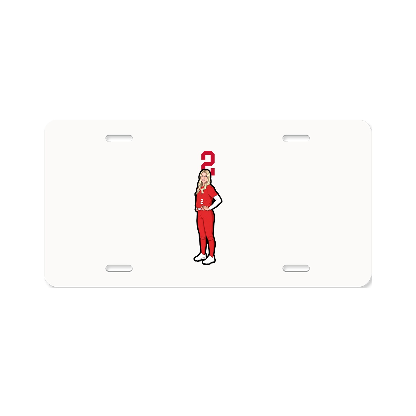License Plate — Number Top in Classic