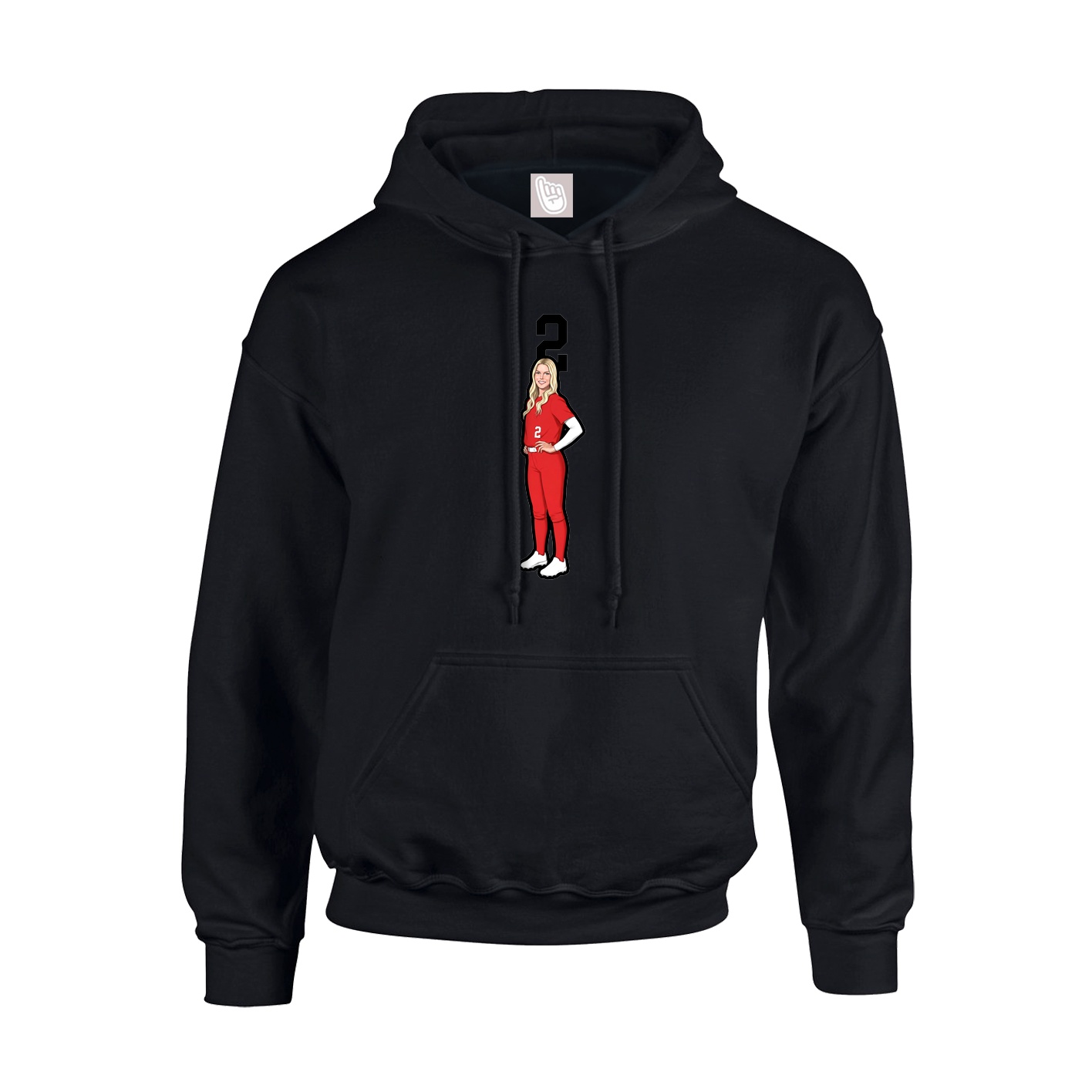 Youth Hoodie — Number Top in Black