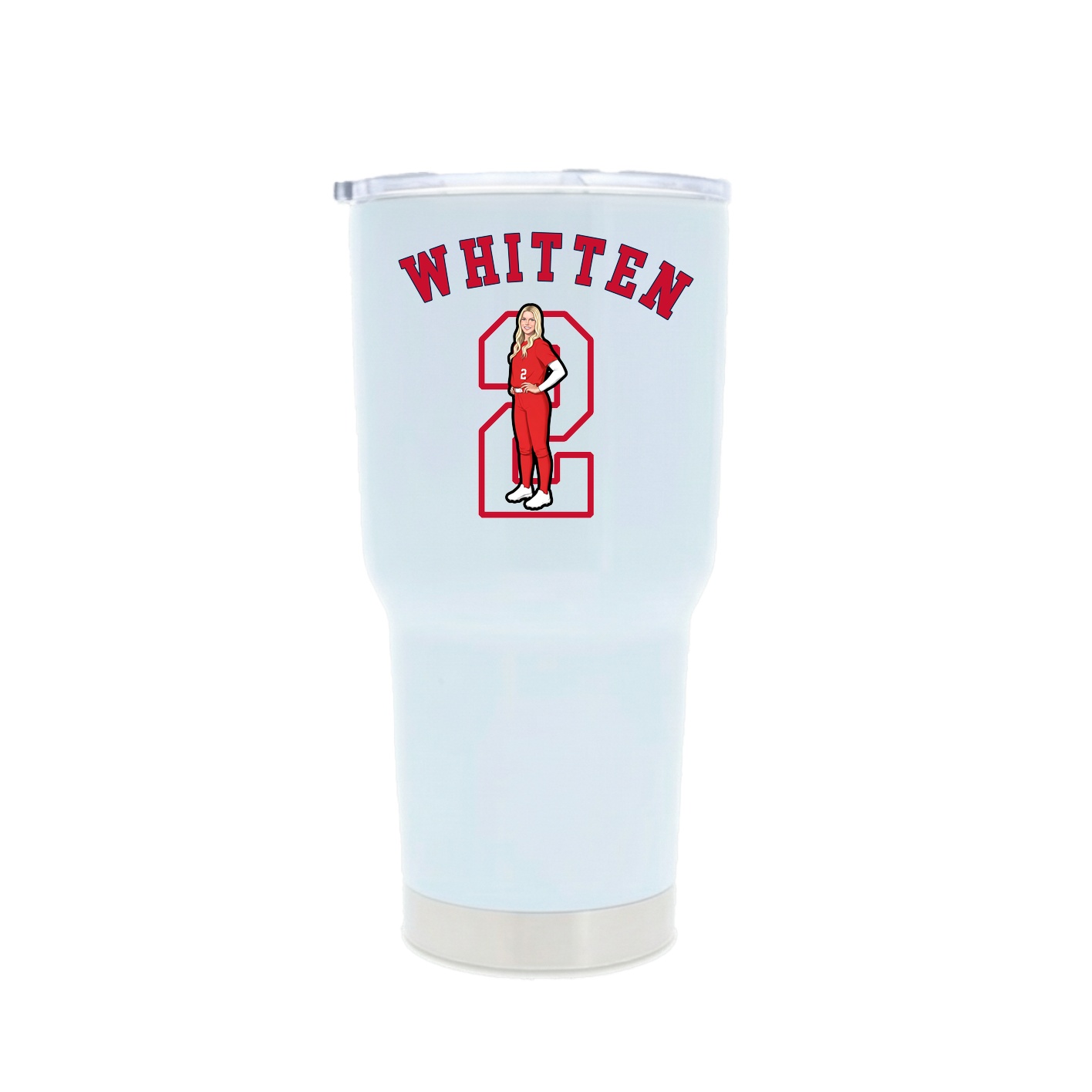 30oz Stainless Steel Tumbler — Shirsey Arch in White