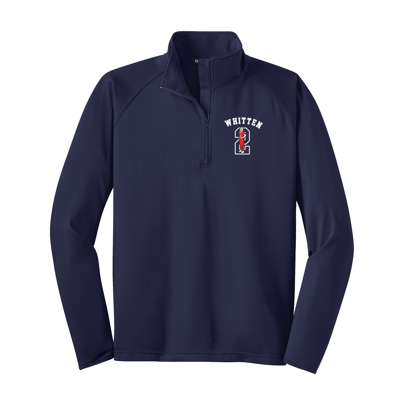 Q-Zip Pullover — Shirsey Arch in Navy