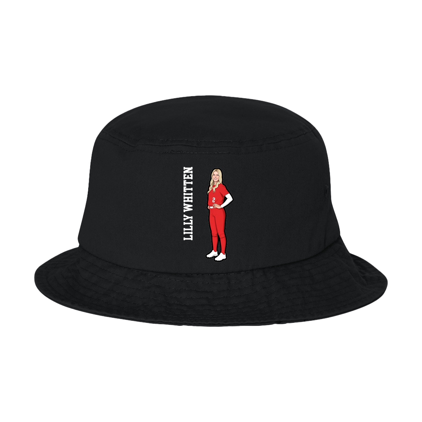 Bucket Cap — Name Vertical in Black