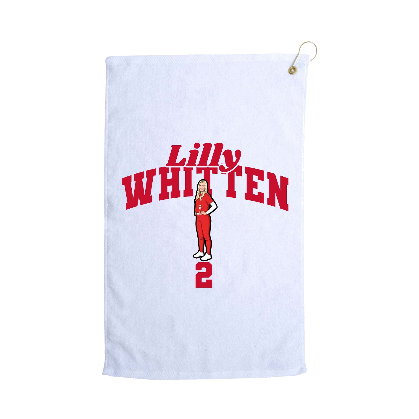 Golf Towel — Signature Arch in White